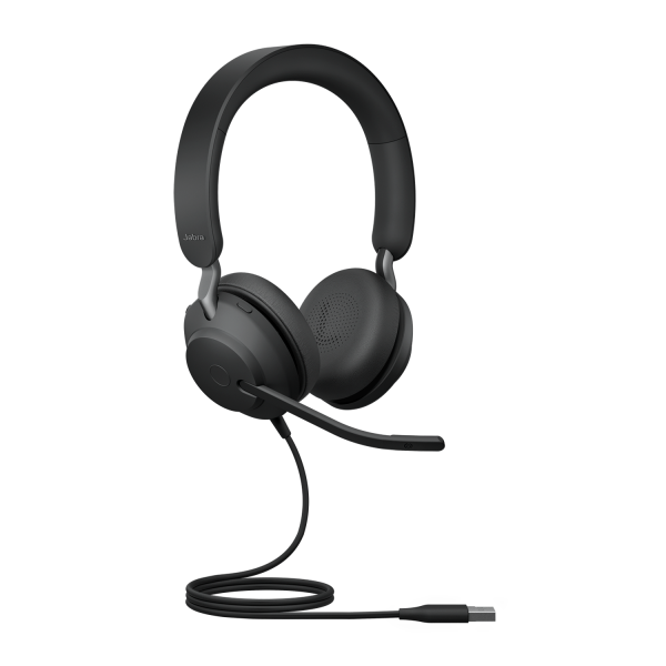 Jabra Evolve2 40 SE UC Stereo Wired Headset - USB-A - Black [24189-989-999]