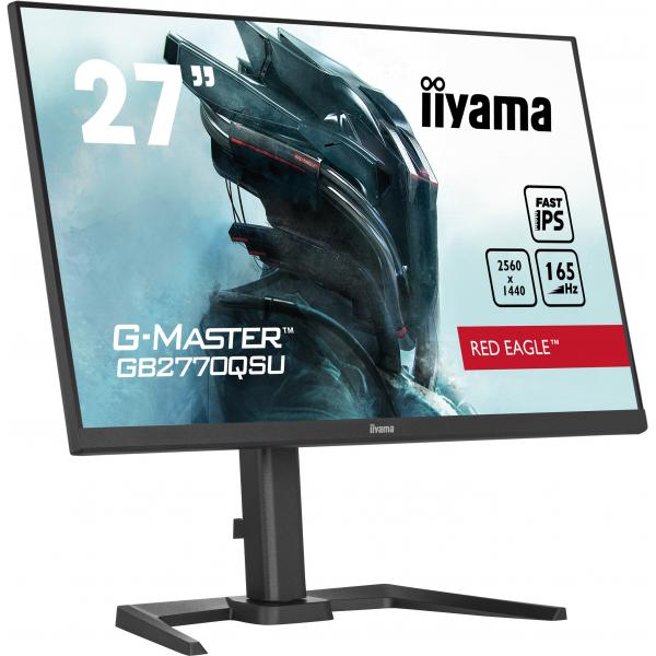 Iiyama G-Master Red Eagle 27 inch - Quad HD IPS LED Gaming Monitor - 165Hz - Pivot / HAS [GB2770QSU-B5]