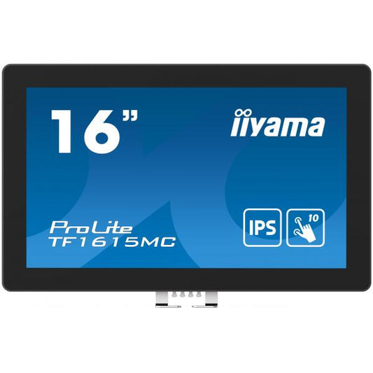 iiyama ProLite TF1615MC-B1 Monitor PC 39,6 cm (15.6") 1920 x 1080 Pixel Full HD Touch screen Nero [TF1615MC-B1]