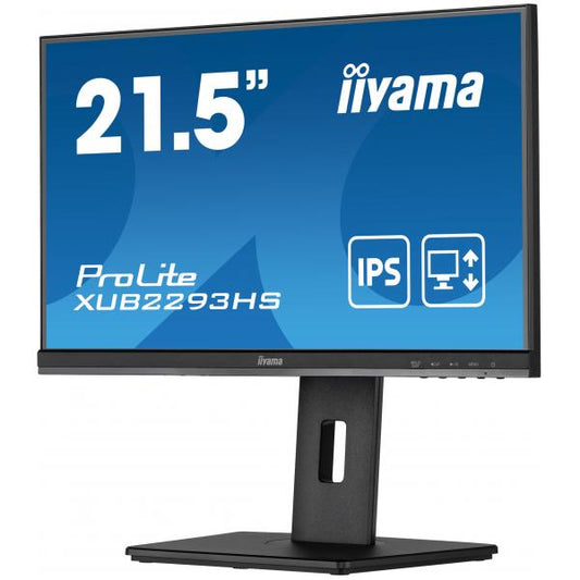 Iiyama ProLite 22 inch - Full HD IPS LED Monitor - 1920x1080 - Pivot / HAS [XUB2293HS-B5]