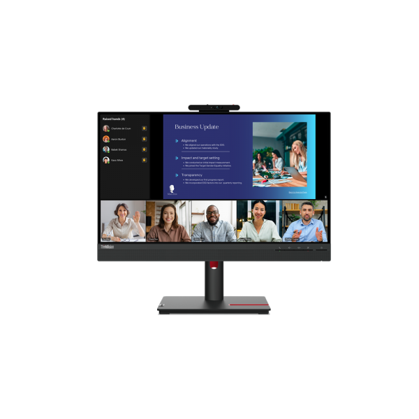 Lenovo ThinkVision T24v-30 - 24 inch - Full HD IPS LED Monitor - 1920x1080 - Pivot / HAS / Webcam [63D8MAT3EU]