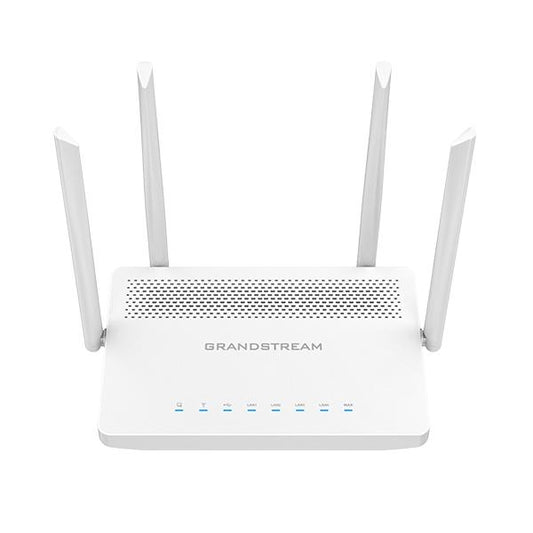 Wi-Fi Dual-Band Router, 1x GbE SFP WAN, 1x GbE WAN/LAN, 3x GbE LAN, 1 USB 2.0, 1Gbps NAT routing, 60K NAT sessions, VPN (530Mbps), 22 MU-MIMO, up to 100 wireless clients, 1.27Gbps wireless [GWN7052F]