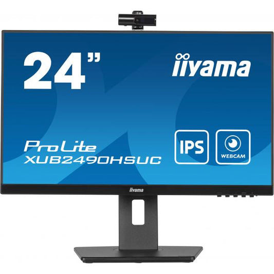 Iiyama ProLite 24 inch - Full HD IPS LED Monitor - 1920x1080 - Pivot / HAS / Webcam [XUB2490HSUC-B5]