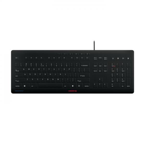 Cherry STREAM PROTECT - Keyboard - Corded - QWERTY - Black [JK-8502EU-2]