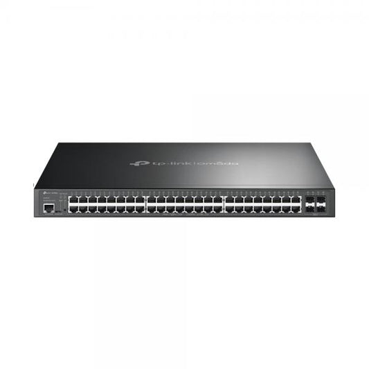 TP-Link - SG3452P - JetStream 52-Port Gigabit L2+ Managed Switch with 48-Port PoE+, 48x Gigabit PoE+ Ports, 4x Gigabit SFP Slots, RJ45/Micro-USB Console Port, 802.3at/af, 384 W PoE Power, 1U [SG3452P]