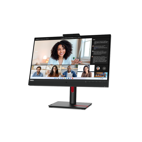 Lenovo ThinkVision T24mv-30 - 23.8 inch - Full HD IPS LED Monitor - 1920x1080 - Pivot / HAS / RJ45 / USB-C / Webcam [63D7UAT3EU]