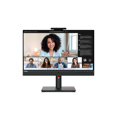 Lenovo ThinkVision T24mv-30 - 23.8 inch - Full HD IPS LED Monitor - 1920x1080 - Pivot / HAS / RJ45 / USB-C / Webcam [63D7UAT3EU]