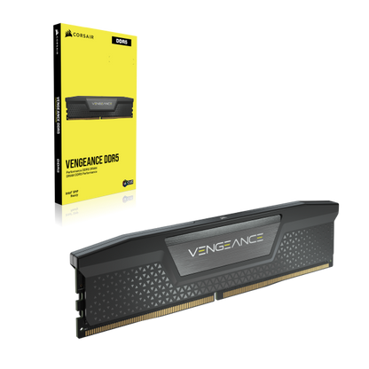 CORSAIR RAM VENGEANCE DDR5 64GB 2 x 32GB DDR5 6400 CL32-40-40-84 1.40V INTEL XMP - BLACK [CMK64GX5M2B6400C32]