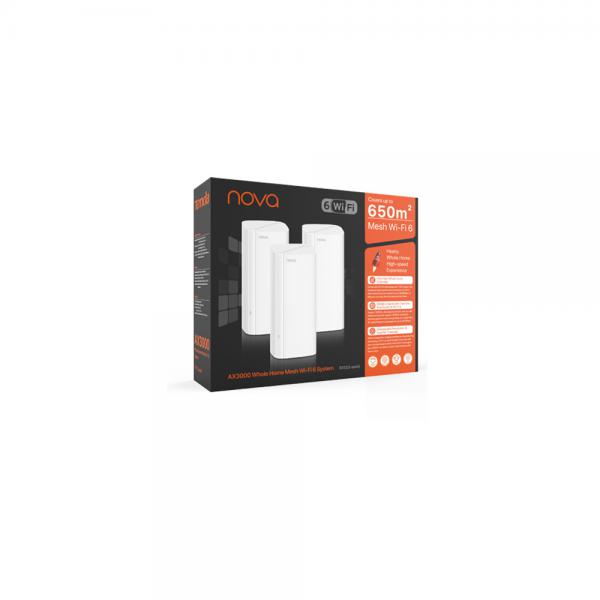 Tenda EX12 3-Pack Dual-band (2.4 GHz/5 GHz) Wi-Fi 6E (802.11ax) Internal White [EX12-3] 