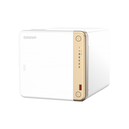 QNAP TS-462-4G server NAS e di archiviazione Tower Collegamento ethernet LAN Bianco N4505 [TS-462-4G]