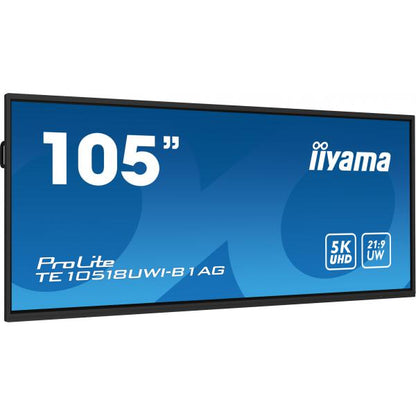 iiyama PROLITE Digital A-Panel 2,67 m (105") LED Wi-Fi 450 cd/m 5K Ultra HD Negro Pantalla táctil Procesador incorporado Android 24/7 [TE10518UWI-B1AG] 