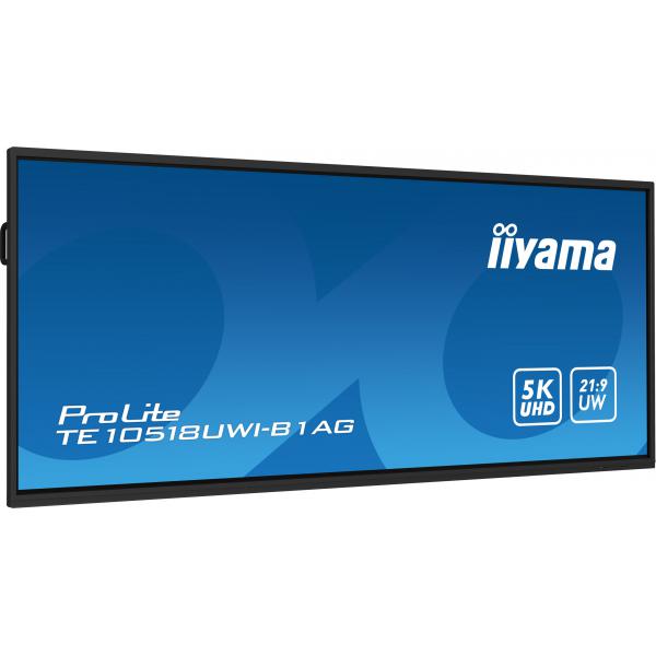 iiyama PROLITE Digital A-Panel 2,67 m (105") LED Wi-Fi 450 cd/m 5K Ultra HD Negro Pantalla táctil Procesador incorporado Android 24/7 [TE10518UWI-B1AG] 