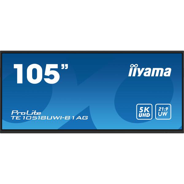 iiyama PROLITE Digital A-Panel 2,67 m (105") LED Wi-Fi 450 cd/m 5K Ultra HD Negro Pantalla táctil Procesador incorporado Android 24/7 [TE10518UWI-B1AG] 