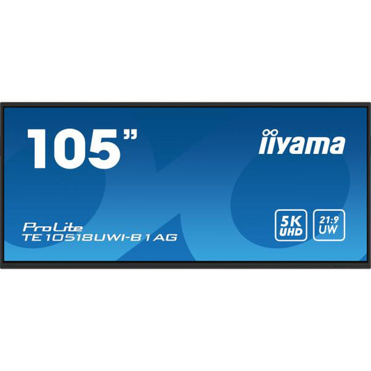 iiyama PROLITE Digital A-Panel 2,67 m (105") LED Wi-Fi 450 cd/m 5K Ultra HD Negro Pantalla táctil Procesador incorporado Android 24/7 [TE10518UWI-B1AG] 