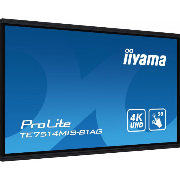 Iiyama ProLite 75 inch - 4K Ultra HD Interactive Display - 3840x2160 [TE7514MIS-B1AG]