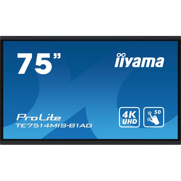 Iiyama ProLite 75 inch - 4K Ultra HD Interactive Display - 3840x2160 [TE7514MIS-B1AG]
