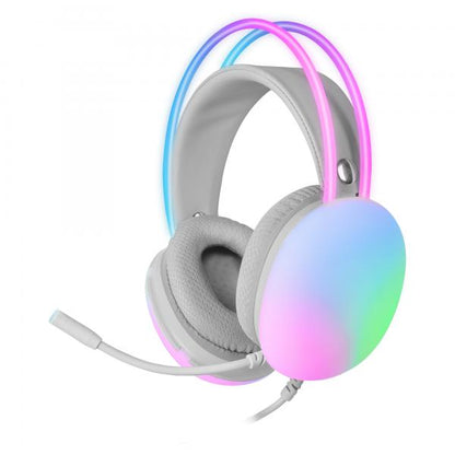 AURICULARES GAMING MARSGAMING+MIC MH-GLOW BLANCO FULL CHROMA 360 [MH-GLOW] 