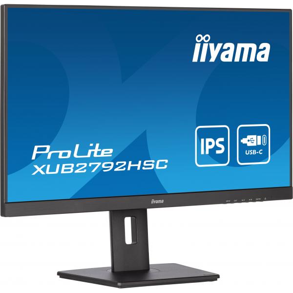 Iiyama ProLite 27 inch - Full HD IPS LED Monitor - 1920x1080 - Pivot / HAS / USB-C [XUB2792HSC-B5]