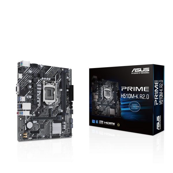 ASUS PRIME H510M-K R2.0 Intel H510 LGA 1200 (Socket H5) micro ATX [90MB1E80-M0EAY0]