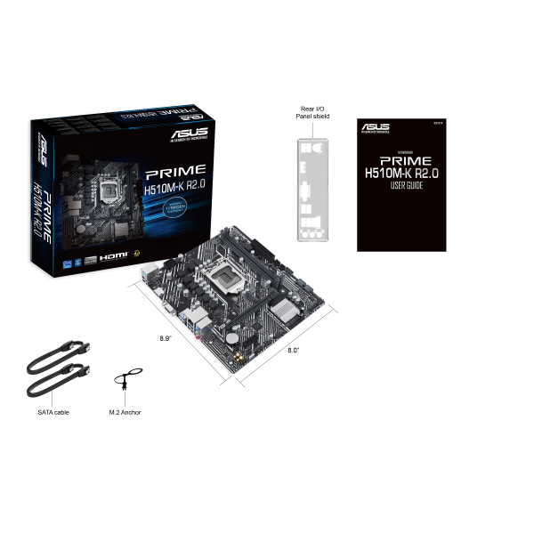 ASUS PRIME H510M-K R2.0 Intel H510 LGA 1200 (Socket H5) micro ATX [90MB1E80-M0EAY0]