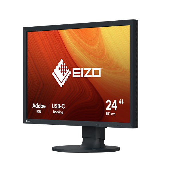 EIZO MONITOR 24 LED IPS 16:10 1920X1200 410 CDM, DVI/DP/HDMI, SRGB, CALIB HW, SW CALIB INCL, PIVOT, [CS2400S]