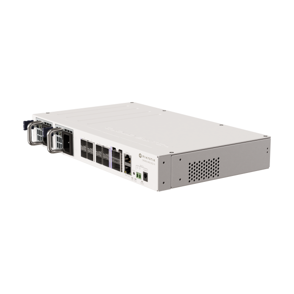 MikroTik - Cloud Router Switch 510-8XS-2XQ-IN with QCA9531 650 MHz CPU, 128 MB RAM, 98DX4310 switch chip, 2 x 100G QSFP28 ports, 8 x 25G SFP28 ports, 1 x 100Mbit Eth port for management, Rou [CRS510-8XS-2XQ-IN]