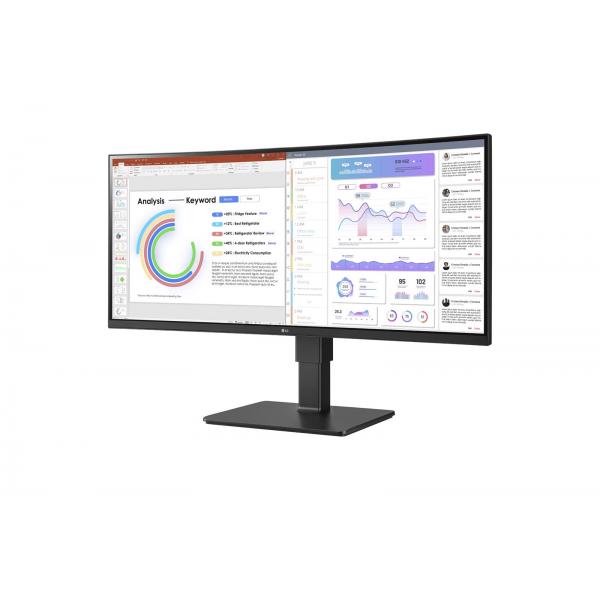 LG MONITOR 34 LED 21:9 3440x1440 HDR10 300 CDM 5ms REG. ALTEZZA USB-C - DP/HDMI MULTIMEDIALE [34BQ77QC]