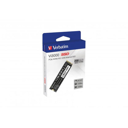 VERBATIM SSD INTERNO VI3000 256GB M.2 PCI-E R/W 3300/3300 GEN 3X4 [49373]