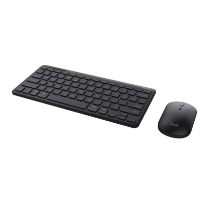 Trust Lyra tastiera Mouse incluso Ufficio RF senza fili + Bluetooth QWERTY Italiano Nero [24844]