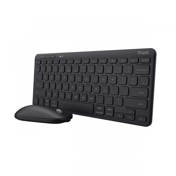 Trust Lyra tastiera Mouse incluso Ufficio RF senza fili + Bluetooth QWERTY Italiano Nero [24844]