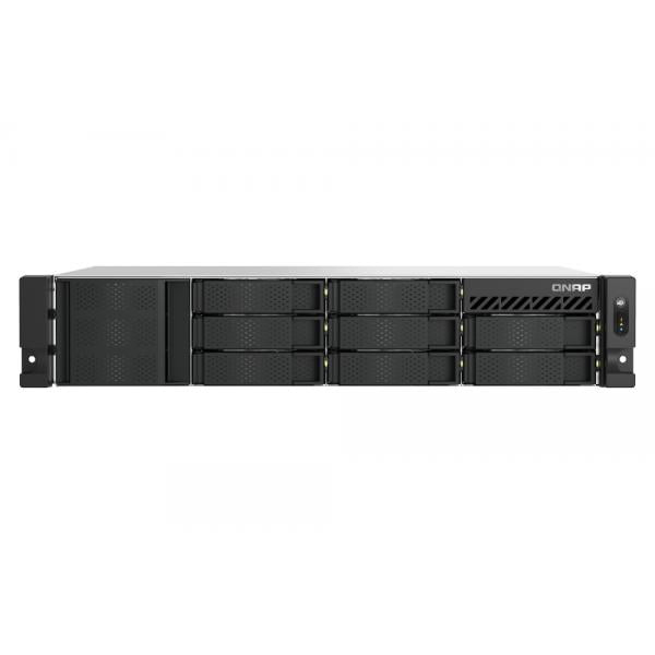 QNAP NAS - 8-bay short depth rackmount NAS, Intel Atom C5125 8C 2.8GHz, 8GB RAM,2 x 2.5GbE, 2 x M.2 2280, 2 x PCIe Gen3 x4, 4 x USB 3.2 Gen1 ports (5Gbps), 2 x 300W redundant PSU TS-855eU-8G [TS-855eU-8G]