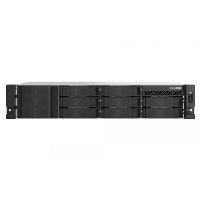 QNAP NAS - 8-bay short depth rackmount NAS, Intel Atom C5125 8C 2.8GHz, 8GB RAM,2 x 2.5GbE, 2 x M.2 2280, 2 x PCIe Gen3 x4, 4 x USB 3.2 Gen1 ports (5Gbps), 2 x 300W redundant PSU TS-855eU-8G [TS-855eU-8G]