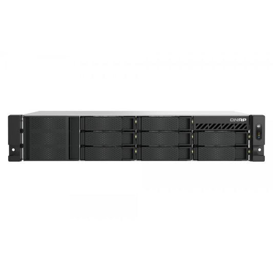 QNAP NAS - 8-bay short depth rackmount NAS, Intel Atom C5125 8C 2.8GHz, 8GB RAM,2 x 2.5GbE, 2 x M.2 2280, 2 x PCIe Gen3 x4, 4 x USB 3.2 Gen1 ports (5Gbps), 2 x 300W redundant PSU TS-855eU-8G [TS-855eU-8G]