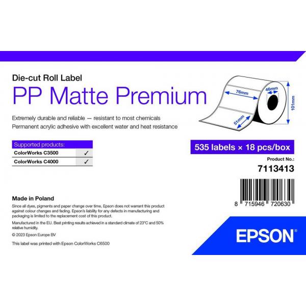 Epson 7113413 etichetta per stampante Bianco Etichetta per stampante autoadesiva [7113413]