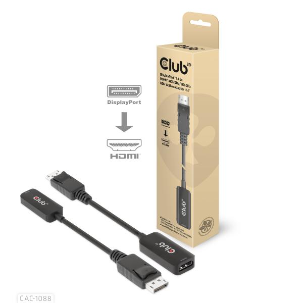 CLUB 3D ADATTATORE DISPLAYPORT 1.4 TO HDMI 4K 120HZ M/F [CAC-1088]