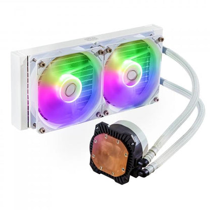 Cooler Master MasterLiquid 240L Core ARGB White Processor Liquid cooling kit 12 cm White [MLW-D24M-A18PZ-RW] 