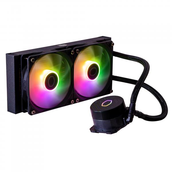 COOLER MASTER DISIPADOR DE CALOR LÍQUIDO MASTERLIQUID 240L CORE ARGB 240MM RAD, SPECTRUM V3 120 ARGB, ARG [MLW-D24M-A18PZ-R1] 