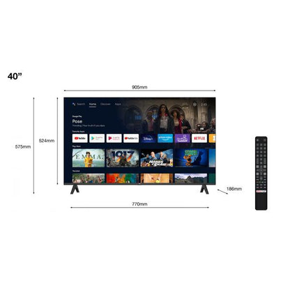 TCL SMART TV 40" FULL HD 4K ULTRA HD NERO [40S5400A]