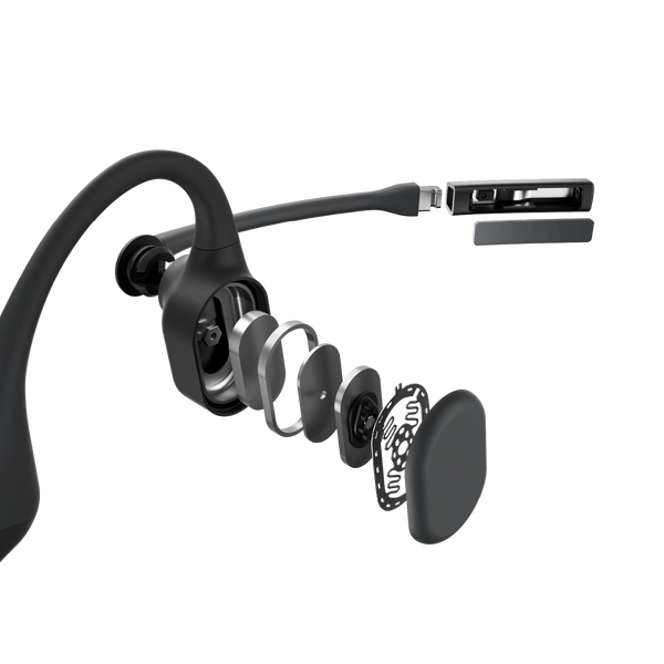 SHOKZ OpenComm2 UC (With USB-A) Bluetooth Wireless Bone Conduction Headset C110-AA-BK-EN [C110-AA-BK-EN]