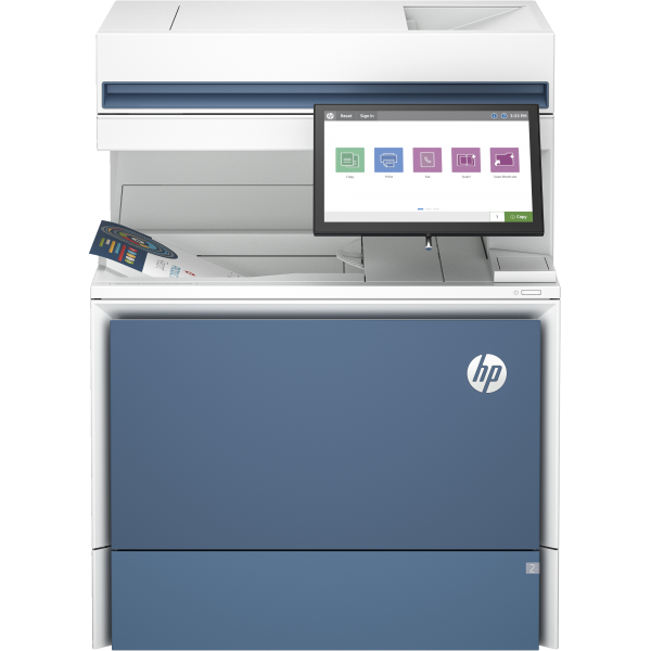 HP Enterprise Color LaserJet Flow 6800zf Multifunction Printer, Print, Copy, Scan, Fax, Flow; touch screen; Stitching; TerraJet Cartridge [6QN36A#B19]