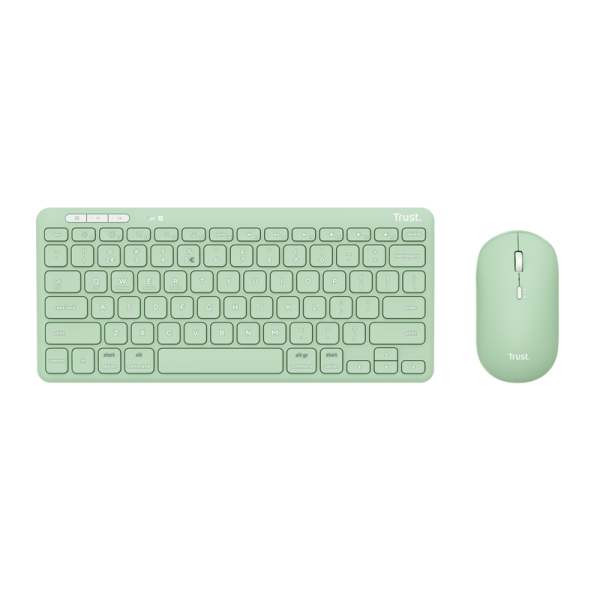 Trust Lyra tastiera Mouse incluso Universale RF senza fili + Bluetooth QWERTY Italiano Verde [24943]