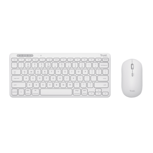 Trust Lyra tastiera Mouse incluso Universale RF senza fili + Bluetooth QWERTY Italiano Bianco [25074]