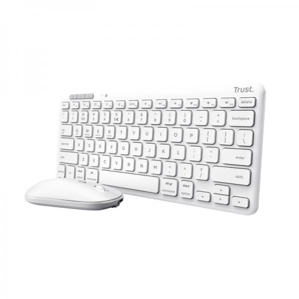 Trust Lyra tastiera Mouse incluso Universale RF senza fili + Bluetooth QWERTY Italiano Bianco [25074]