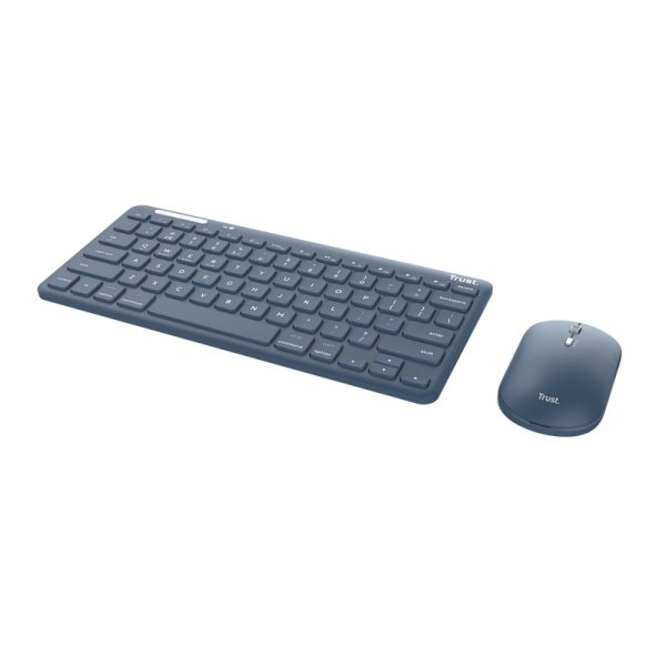 Trust Lyra tastiera Mouse incluso Universale RF senza fili + Bluetooth QWERTY Italiano Blu [24938]