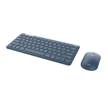 Trust Lyra tastiera Mouse incluso Universale RF senza fili + Bluetooth QWERTY Italiano Blu [24938]