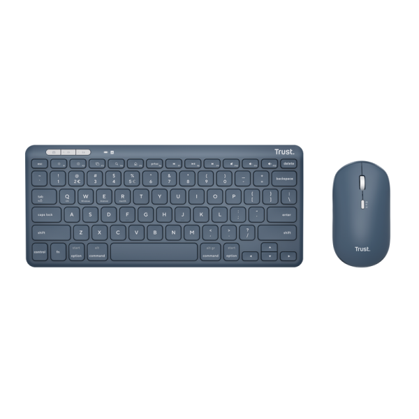 Trust Lyra tastiera Mouse incluso Universale RF senza fili + Bluetooth QWERTY Italiano Blu [24938]