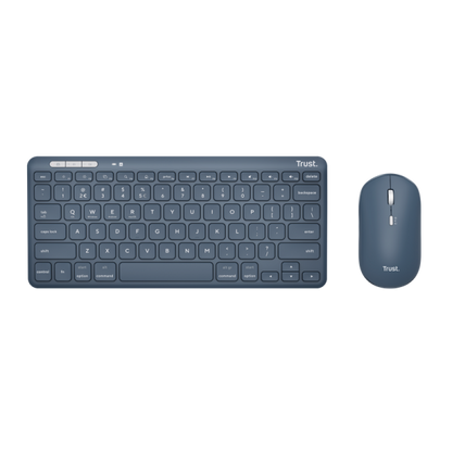 Trust Lyra tastiera Mouse incluso Universale RF senza fili + Bluetooth QWERTY Italiano Blu [24938]