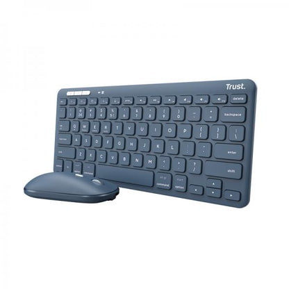 Trust Lyra tastiera Mouse incluso Universale RF senza fili + Bluetooth QWERTY Italiano Blu [24938]