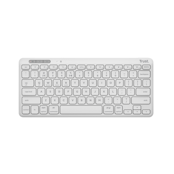 Trust teclado RF inalámbrico Lyra + Bluetooth QWERTY Italiano Blanco [25143]