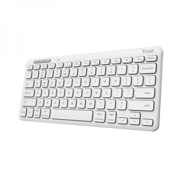 Trust teclado RF inalámbrico Lyra + Bluetooth QWERTY Italiano Blanco [25143]